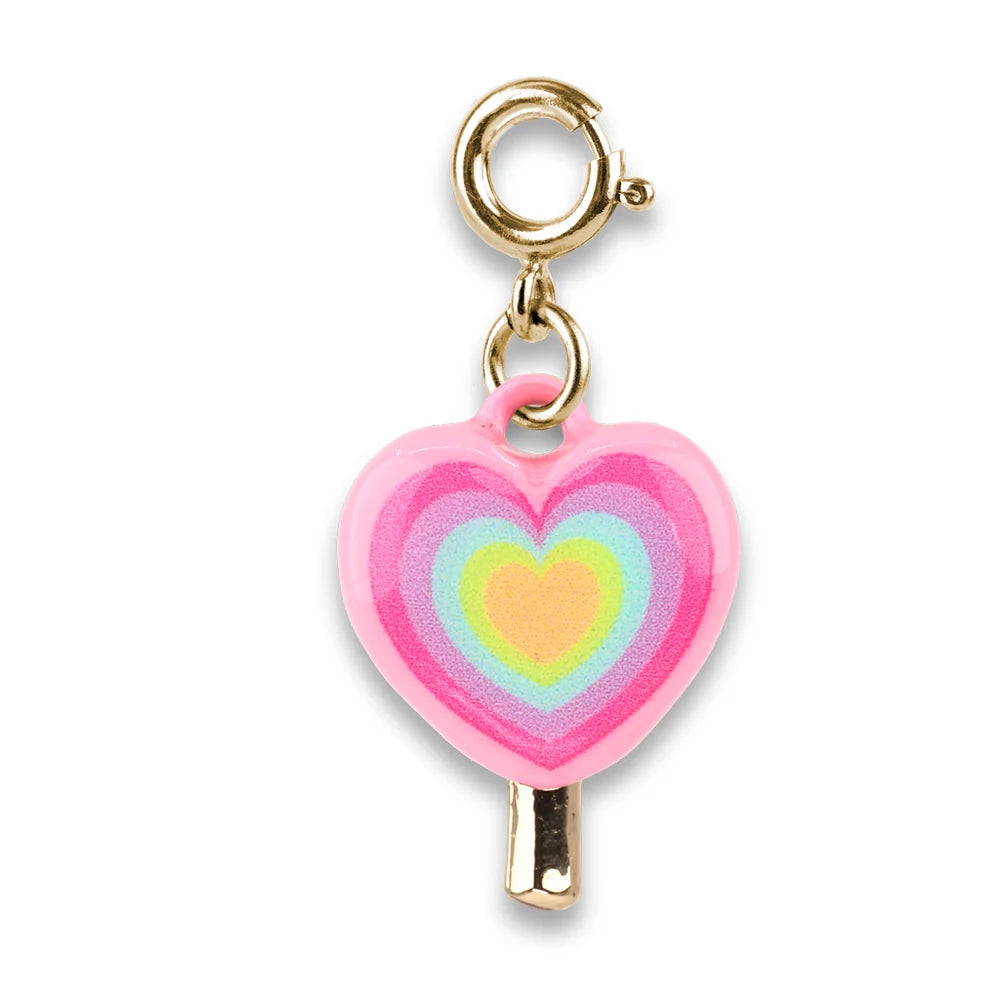 Heart Lollipop Gold Charm HGT26