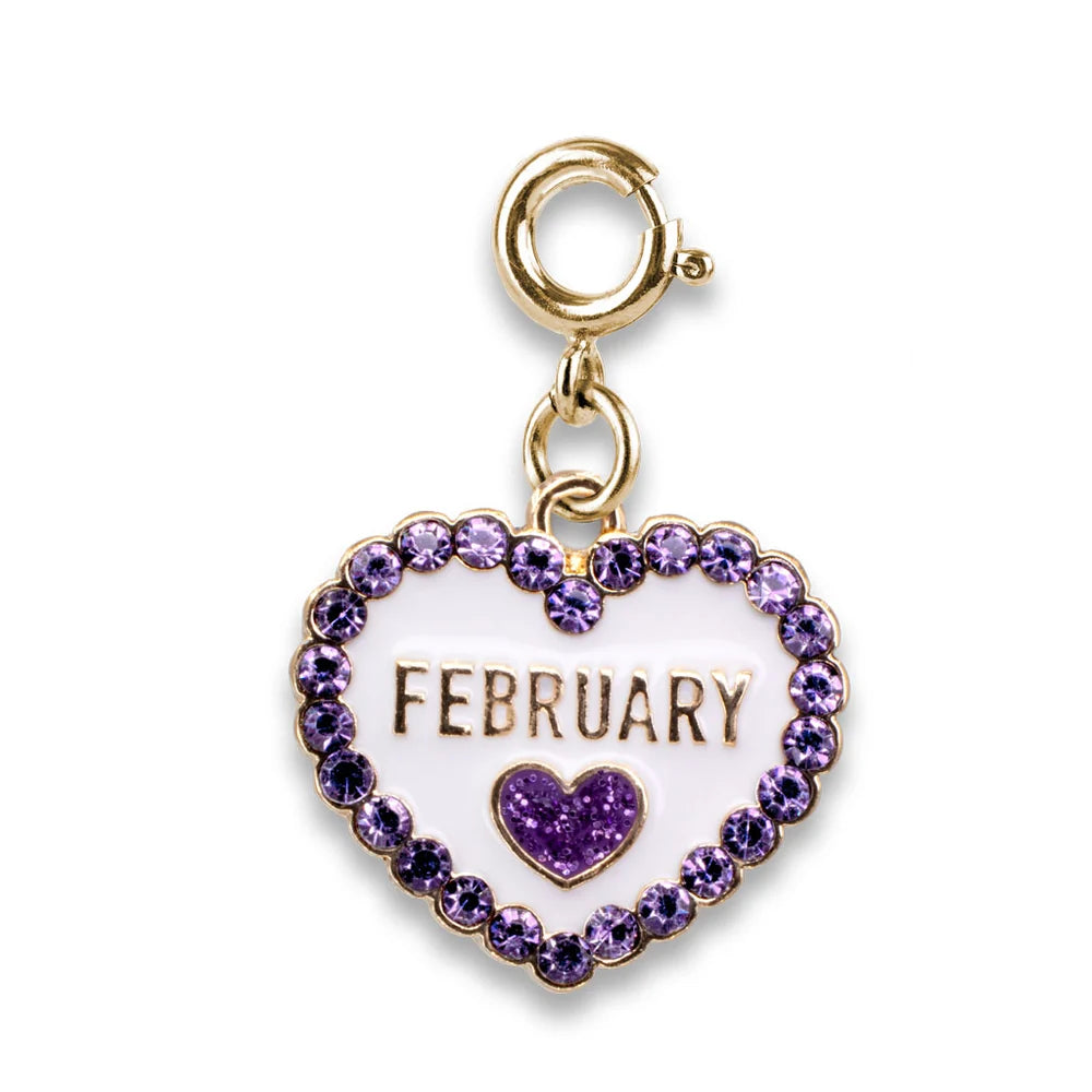 February Gold Charm HGT26