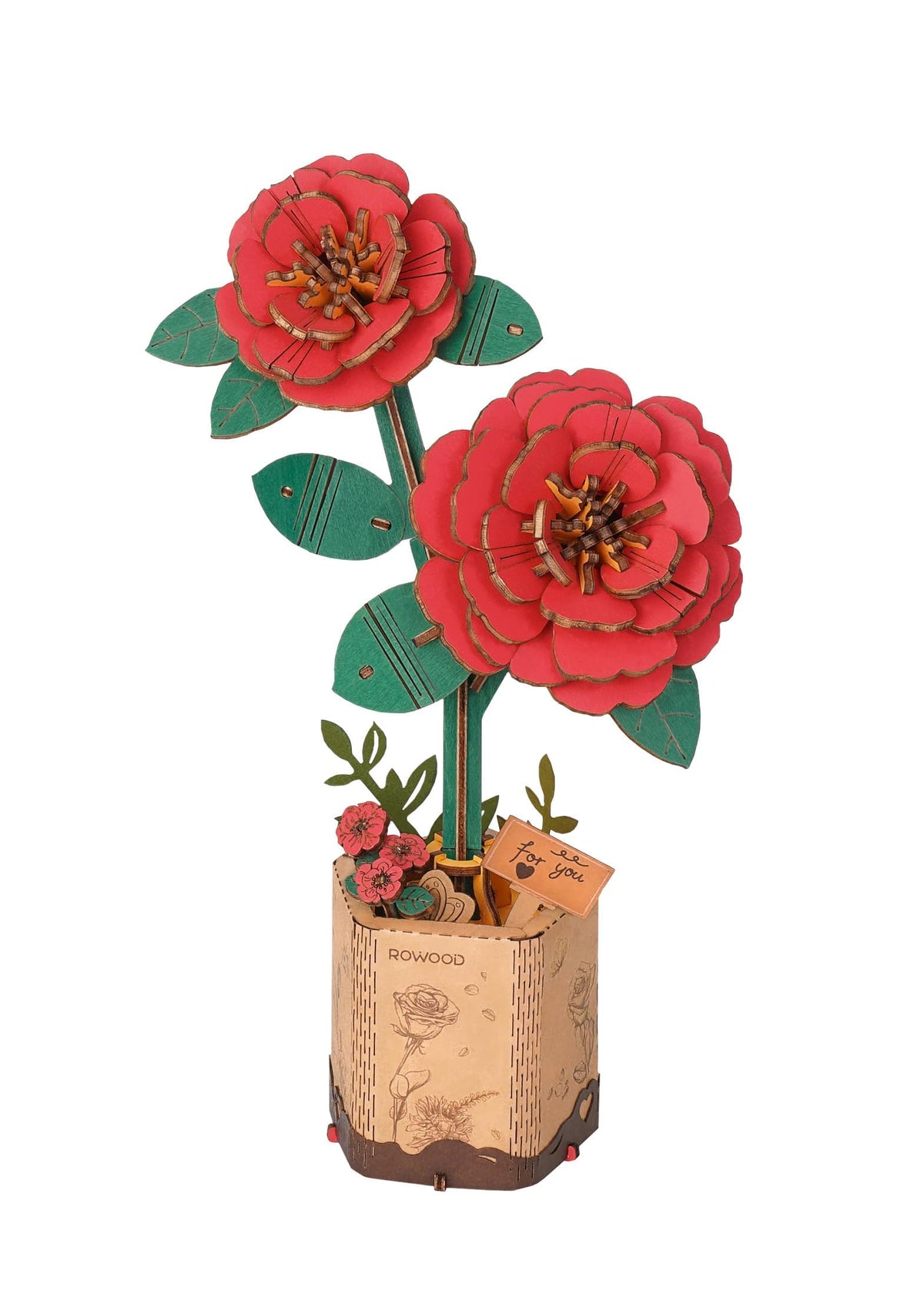Camellia Red Wood Flower RBM26