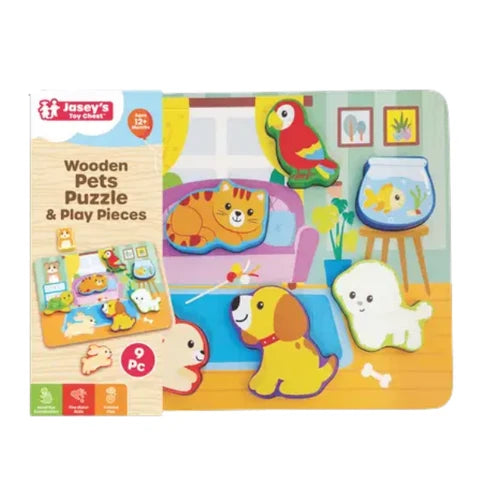 Pets Puzzle & Play Pieces Wooden JCH26