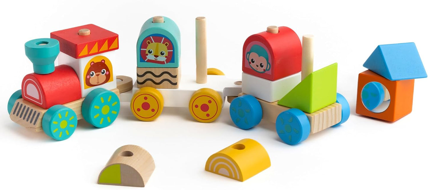 Stacking Train Wooden Animal Friends JCH26