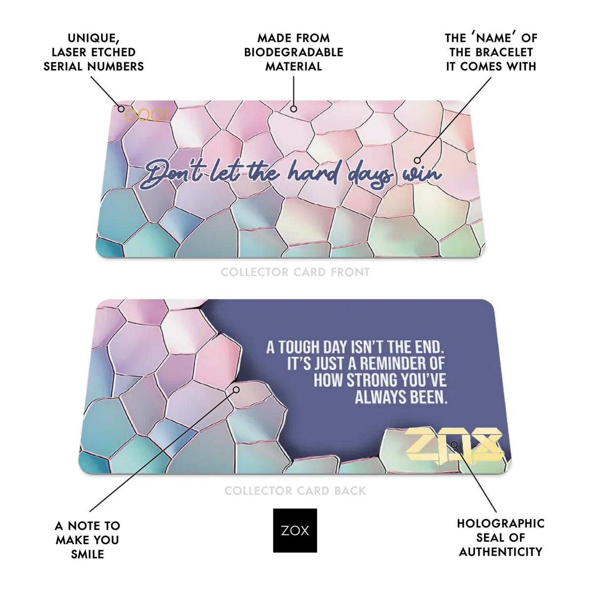 Dont Let The Hard Days Win Inspirational Bracelets ZOX26
