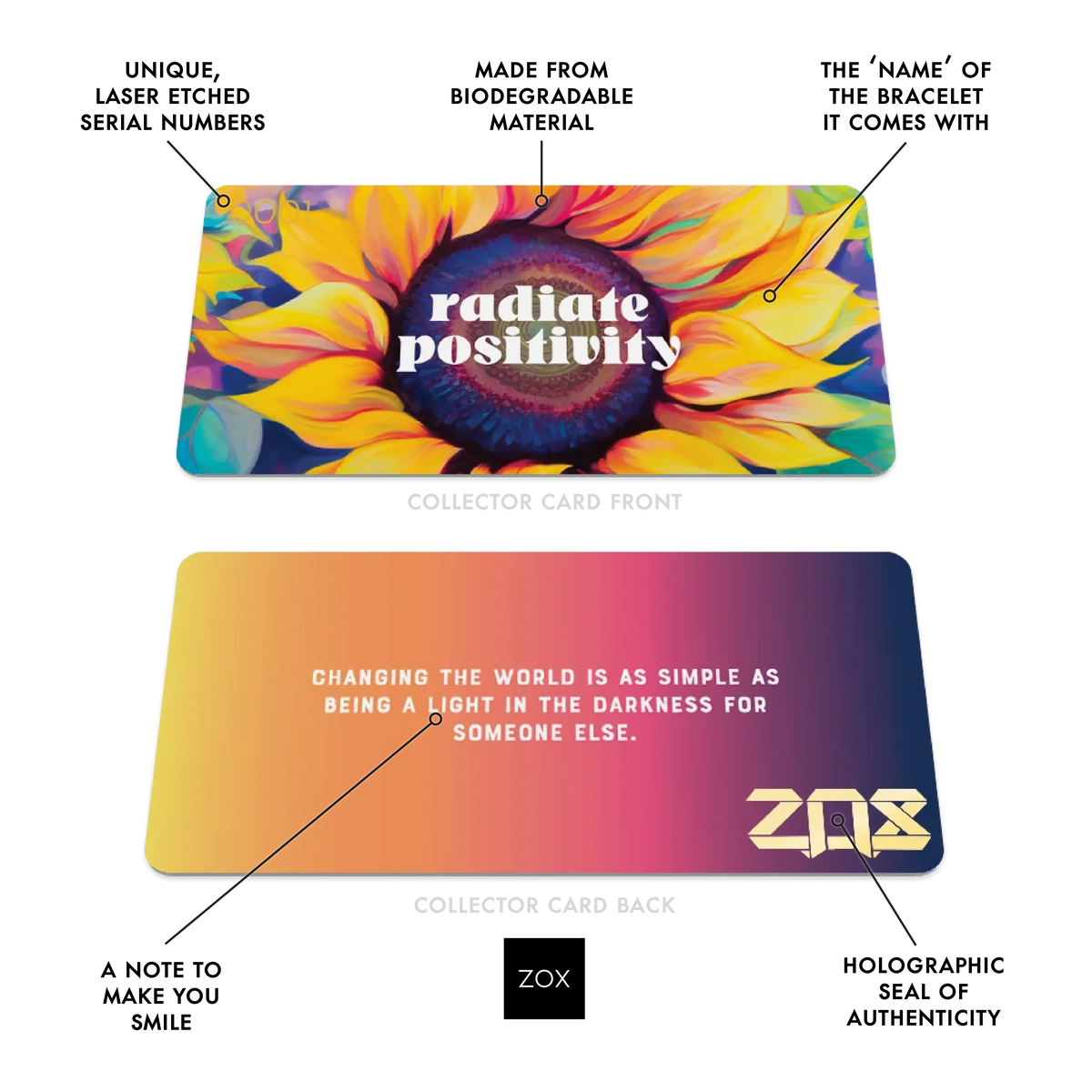 Radiate Positively Inspirational Bracelets ZOX26