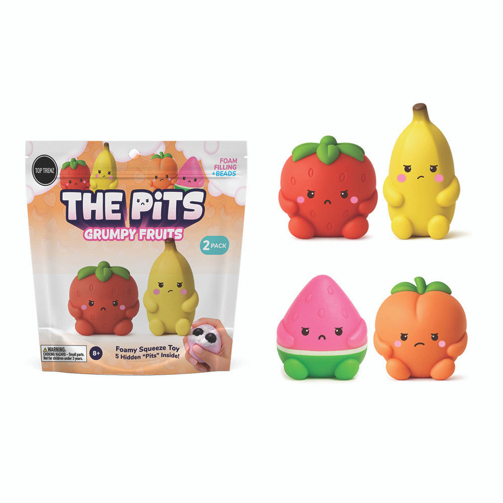 The Pits Grumpy Fruits Squishies Fidget 2 Pack Series 4 TTZ26