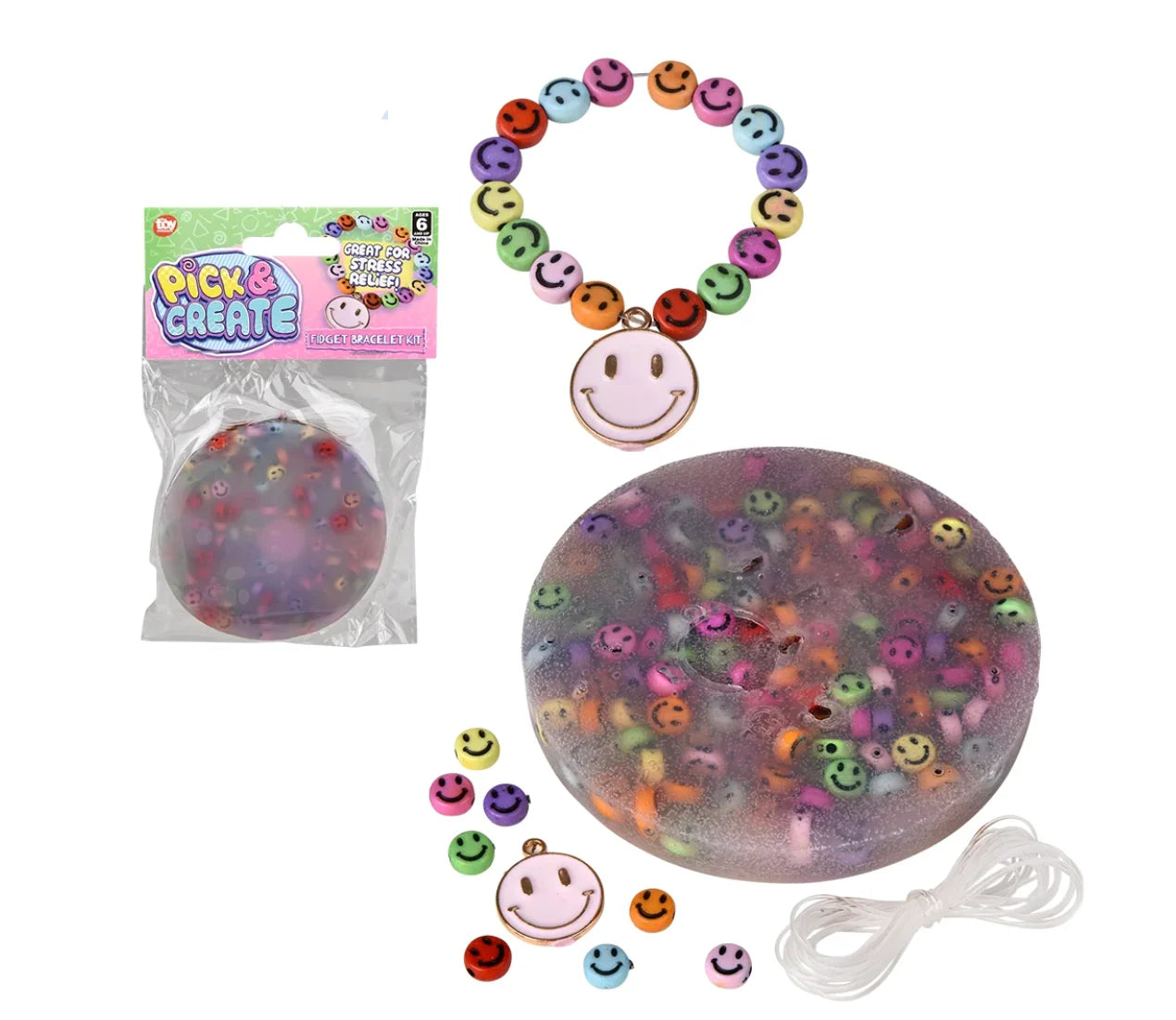 Pick Create Smiley Fidget Bracelet Kit TNR26