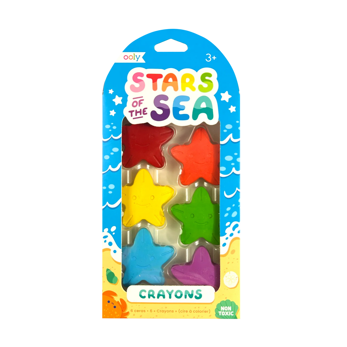 Stars of the Sea Crayon 6 Pack Non Toxic IAR26
