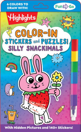 Silly Snackimals Color In Stickers PA26