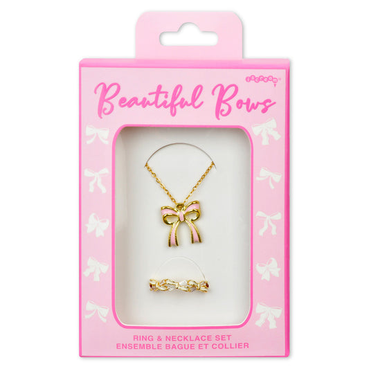 Beautiful Bows Ring and Necklace Set NRO