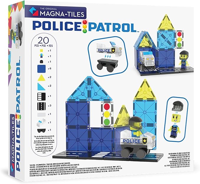 Police Patrol Magnatiles 20pcs VAL26