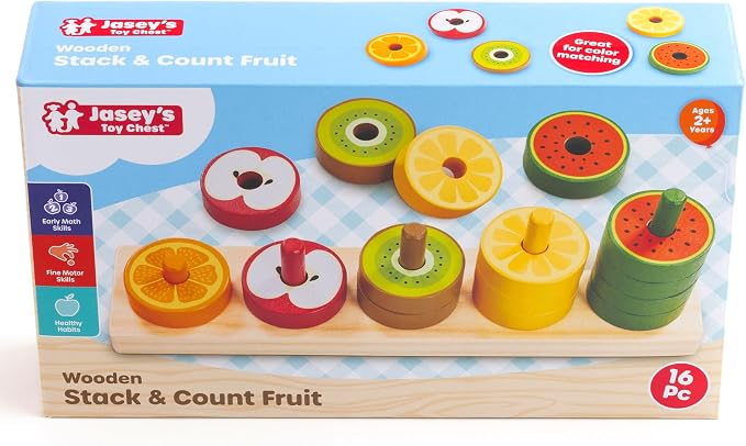 Stack & Count Fruit Wooden JCH26