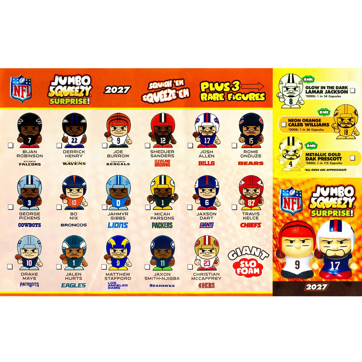 NFL S6 Jumbo Squeezymates PNL26