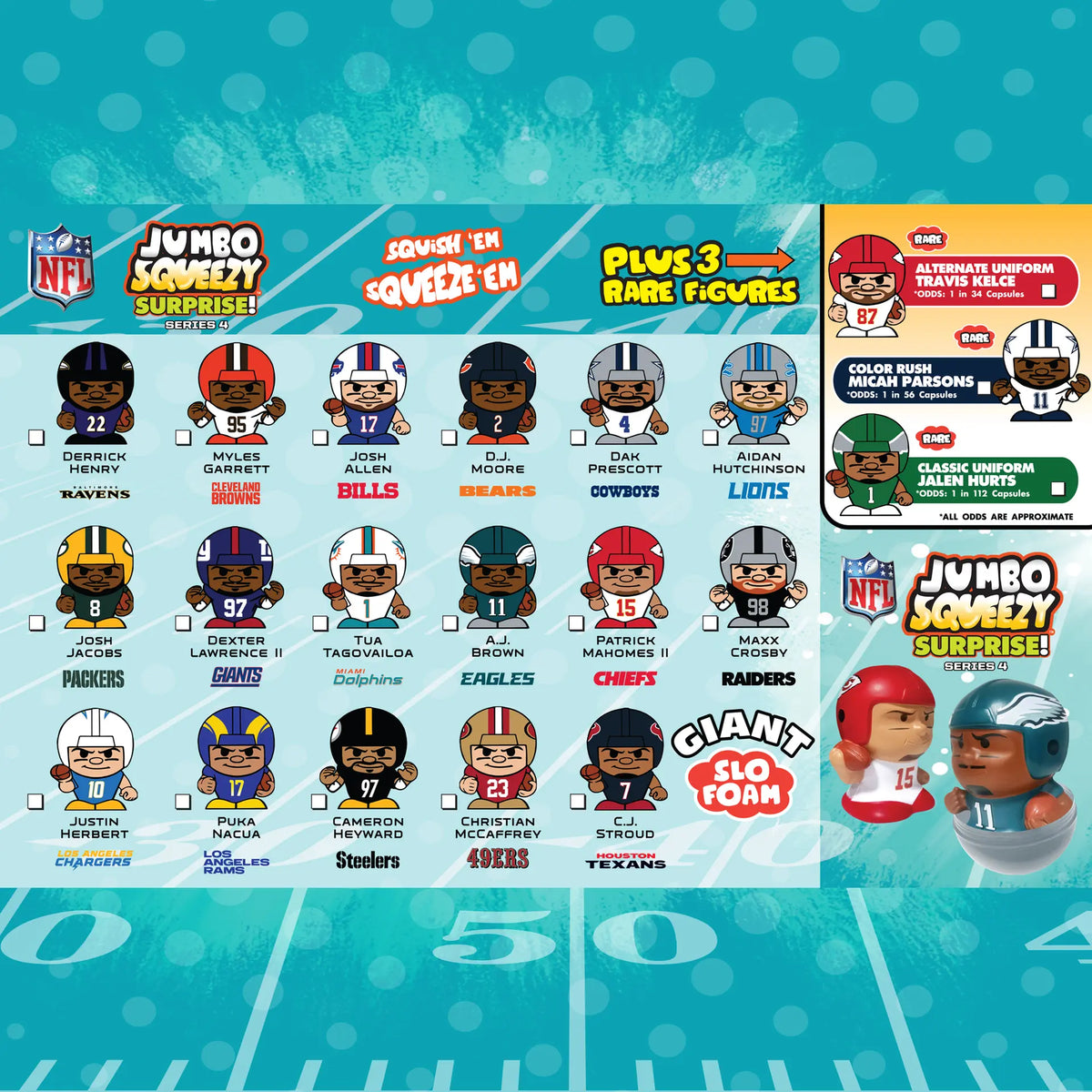 NFL S4 Jumbo Squeezymates PNL26