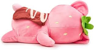 Strawberry Bear Food Coma Weighted Plush CDD26