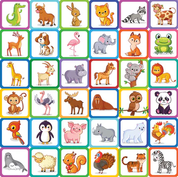 Animals Memory Match Game PU26