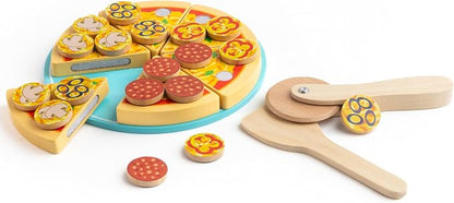 Make & Slice Pizza Set Wooden JCH26