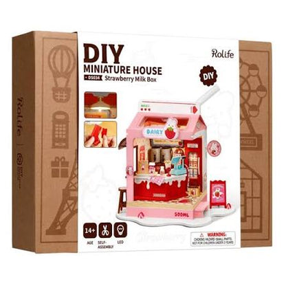 Strawberry Milk Box Wood House RBM26