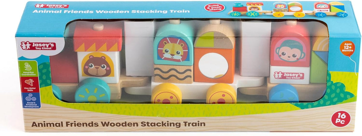 Stacking Train Wooden Animal Friends JCH26