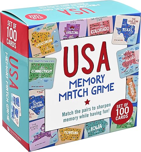 USA Memory Matching Game PU25