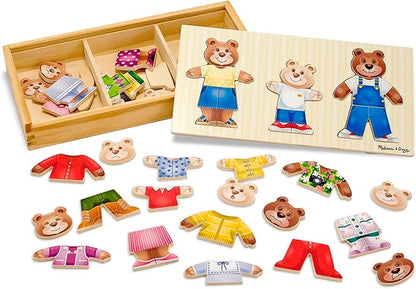 Bear Family Wooden Dress Up Puzzle LJ26