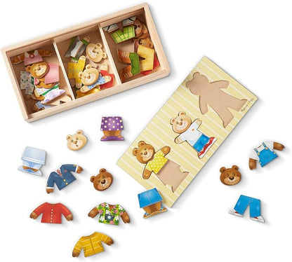 Bear Family Wooden Dress Up Puzzle LJ26