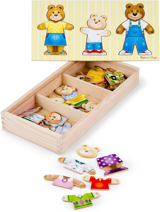 Bear Family Wooden Dress Up Puzzle LJ26