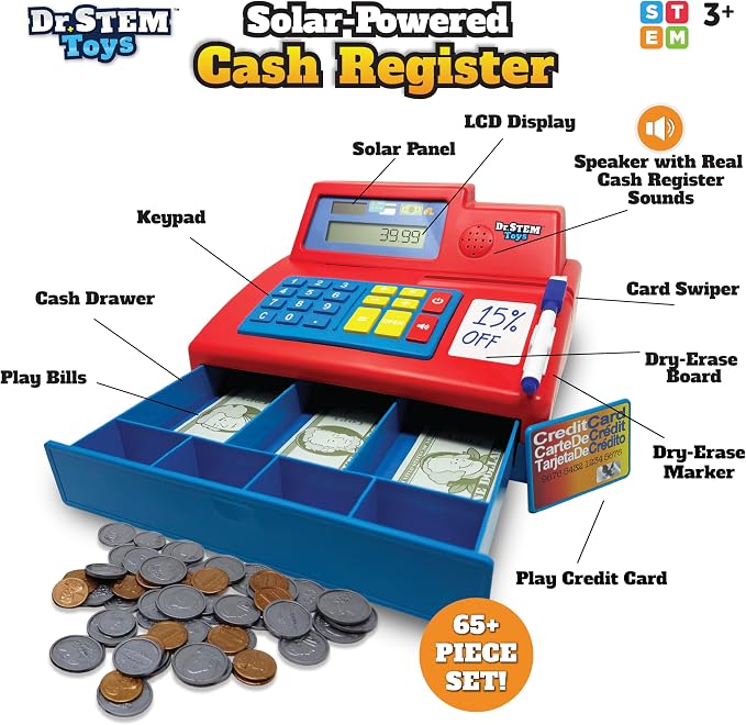Solar Powered Cash Register TLR25