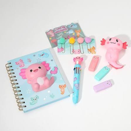 Axolotl Squishy Diary Lock Key HFS26