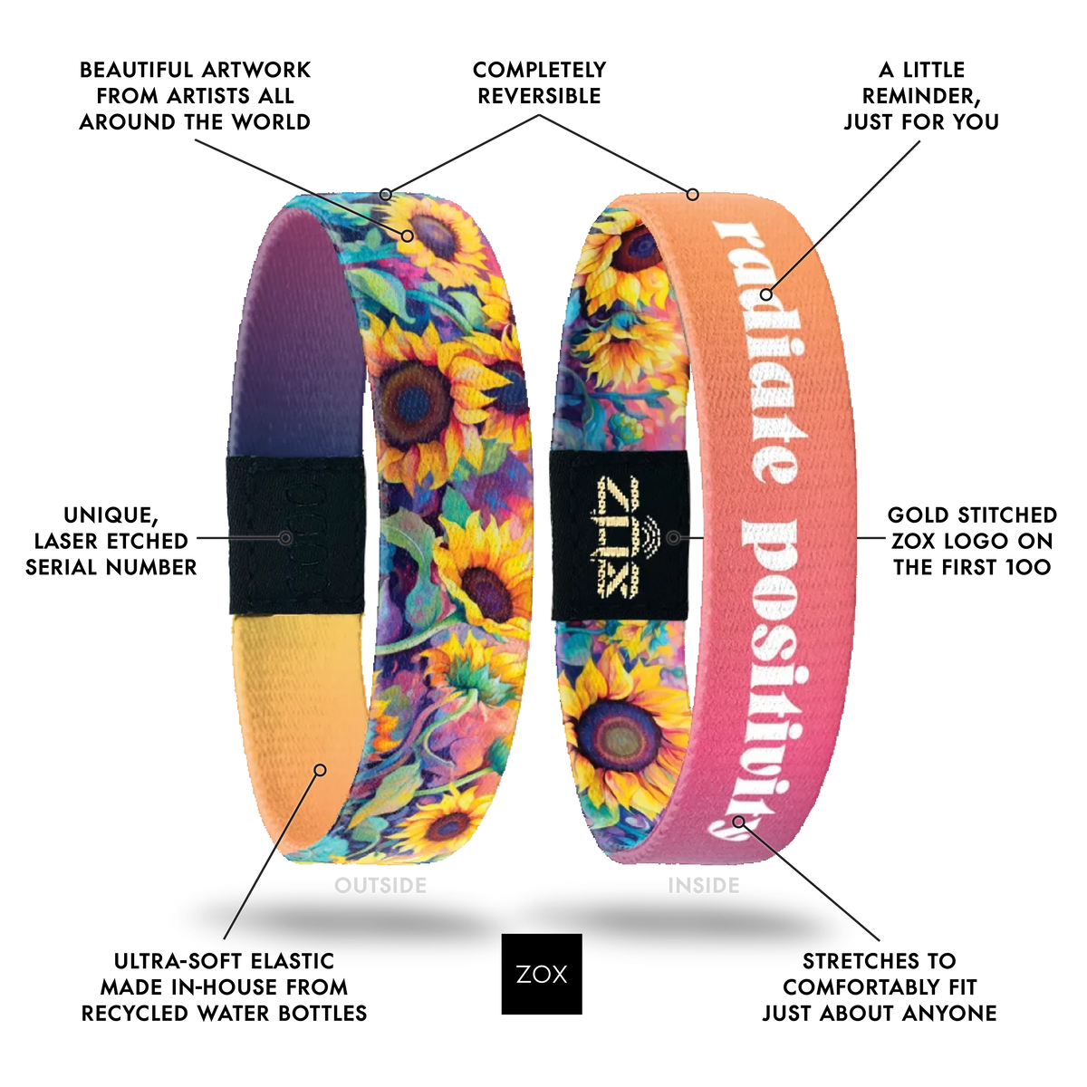 Radiate Positively Inspirational Bracelets ZOX26