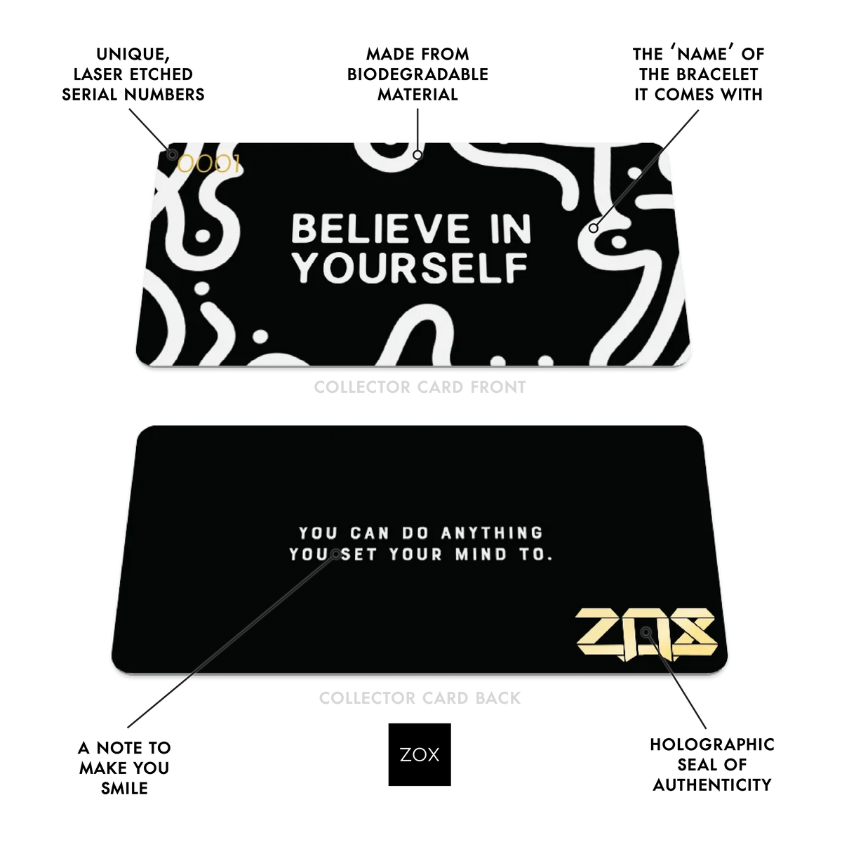 Believe In Yourself Inspirational Bracelets ZOX26