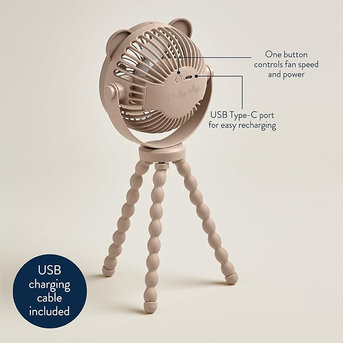 Bear Brown Stroller Fan 3 speed IZY26