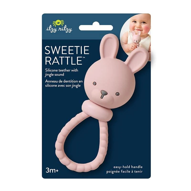 Bunny Pink Sweetie Rattle IZY26