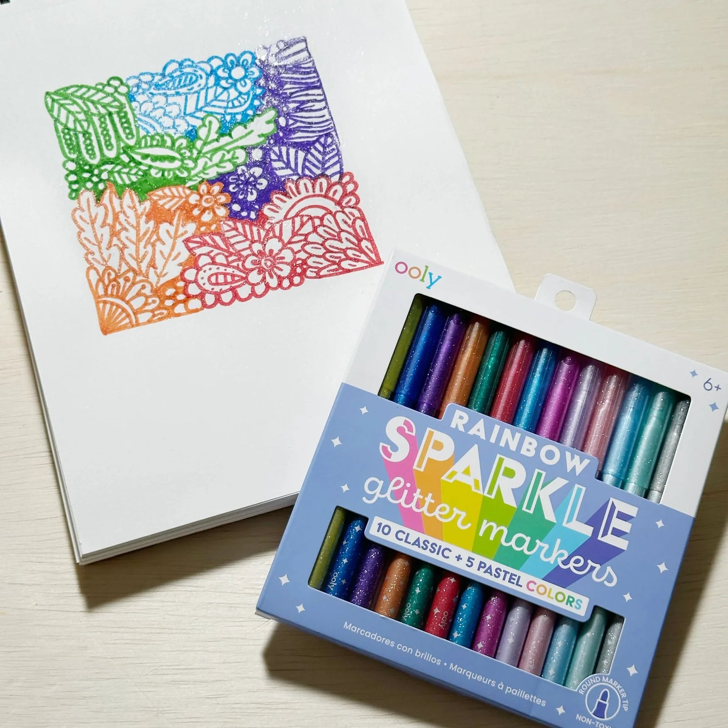 Rainbow Glitter Markers IAR26