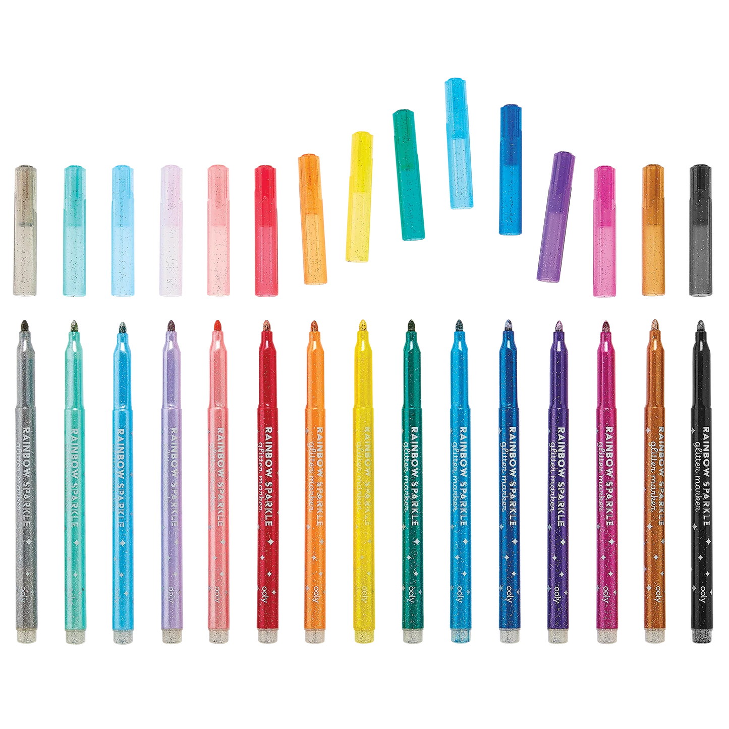 Rainbow Glitter Markers IAR26
