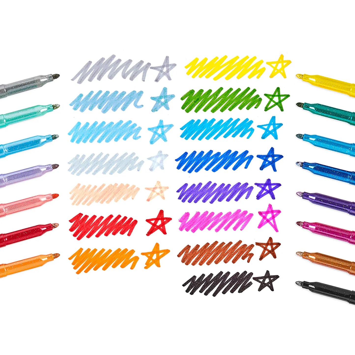 Rainbow Glitter Markers IAR26