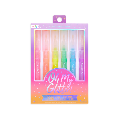 Liquid Glitter Neon Highlighter 6 Pack IAR25