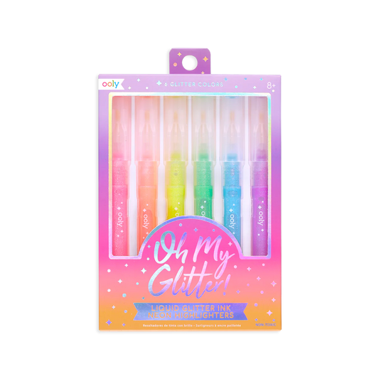 Liquid Glitter Neon Highlighter 6 Pack IAR25