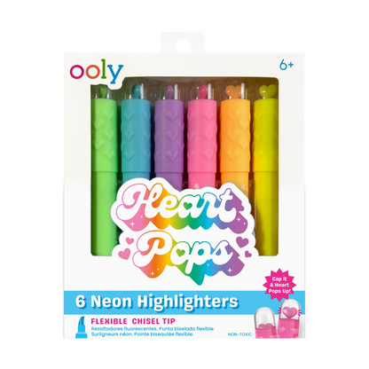 Neon Heart Pops Highlighter 6 Pack IAR25
