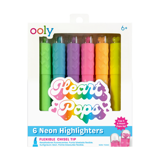Neon Heart Pops Highlighter 6 Pack IAR25