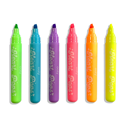 Neon Heart Pops Highlighter 6 Pack IAR25