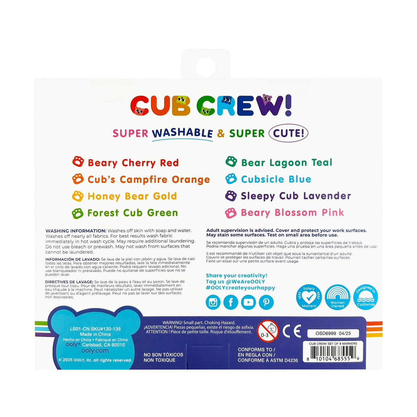 Cub Crew Washable Markers 8 Pack IAR25