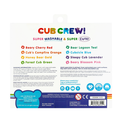 Cub Crew Washable Markers 8 Pack IAR25
