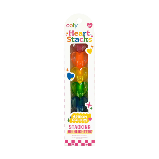Heart Stacks Neon Hilighters 6 Pack IAR25