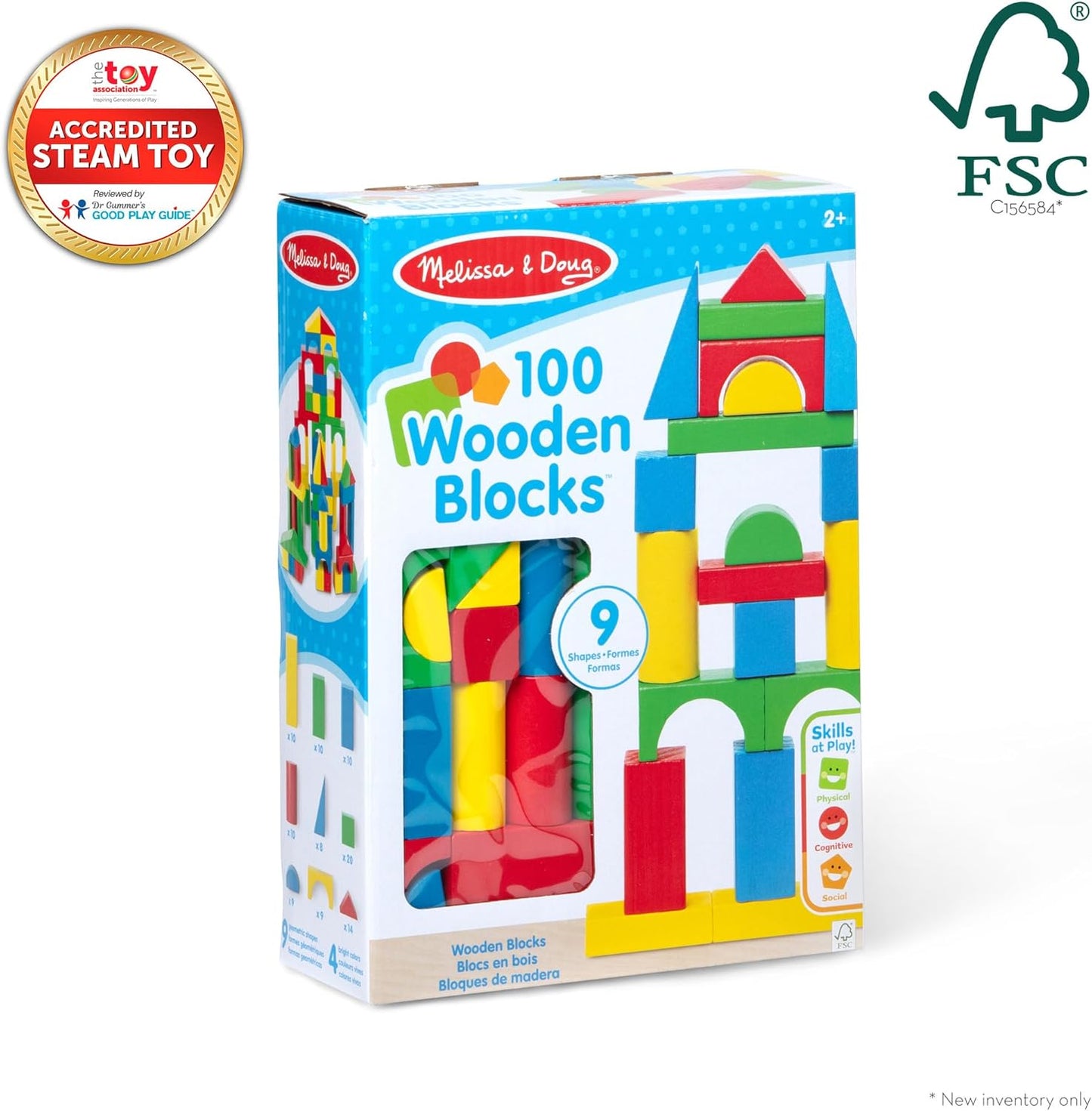 100 Wooden Blocks Set LJ25