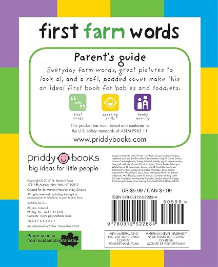 First Farm Words Book