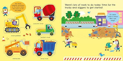 Trucks and Diggers Magnet Book