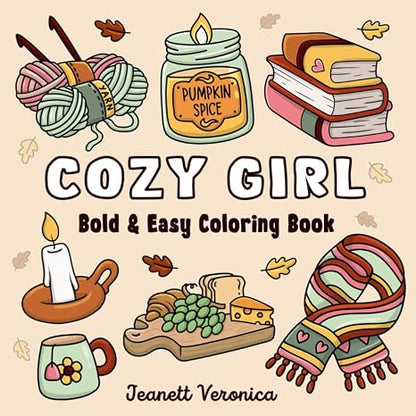Cozy Girl Moments Coloring Book PA26