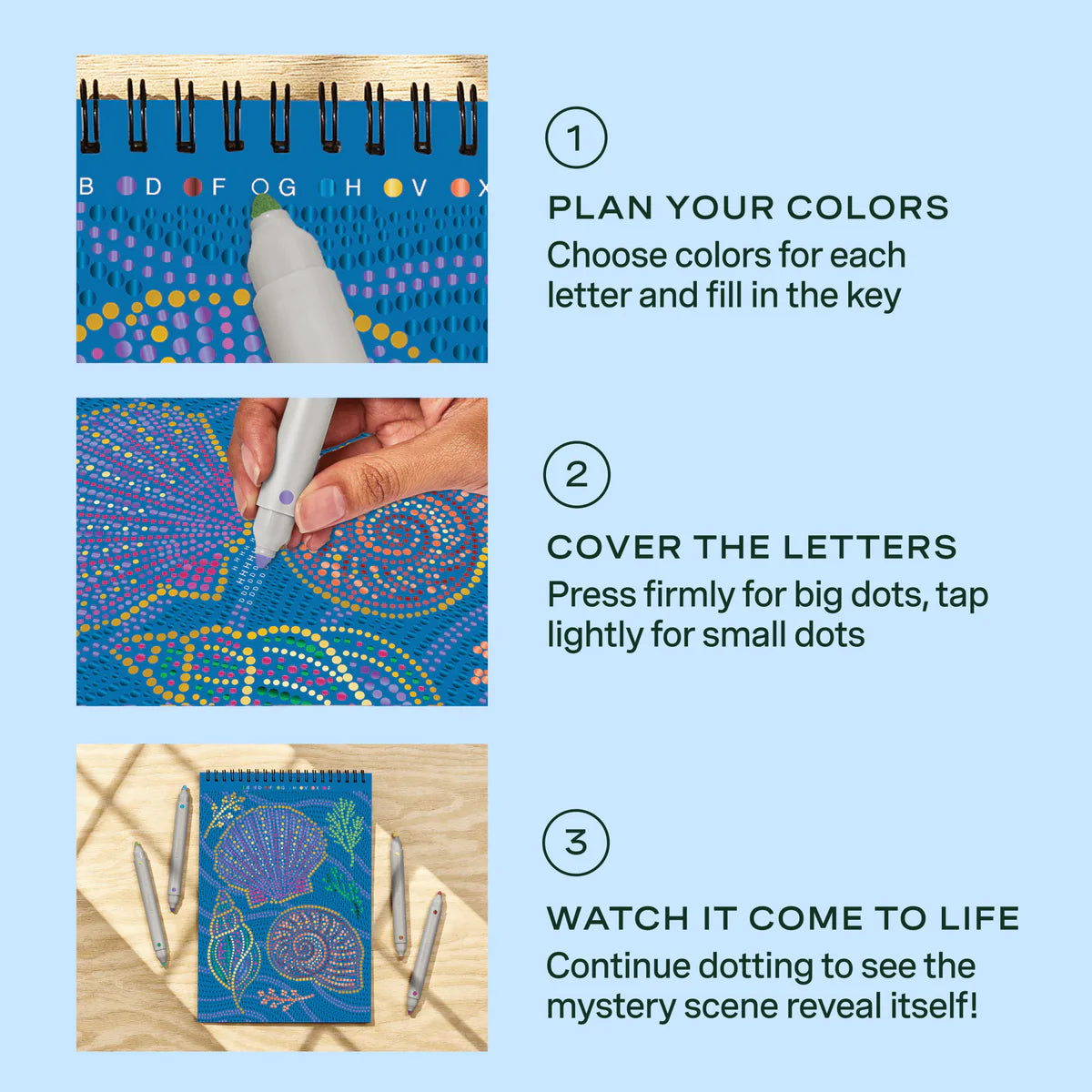 Into The Deep Metallic Dot By Letter Flow Art LFN26