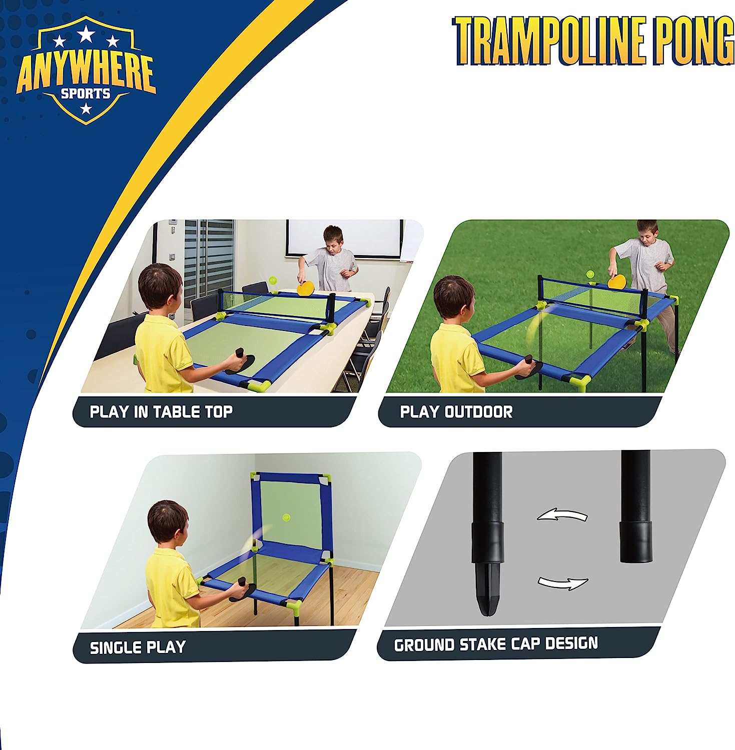 25 Trampoline Pong Table